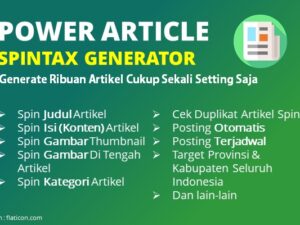 POWER ARTICLE - Spintax Generator Paket PERSONAL
