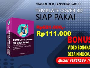 Template Cover 3D Box Siap Pakai